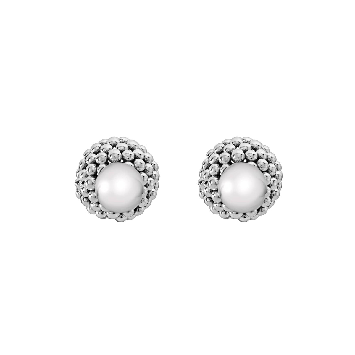 LAGOS Caviar Pearl Front-Back Stud Earrings