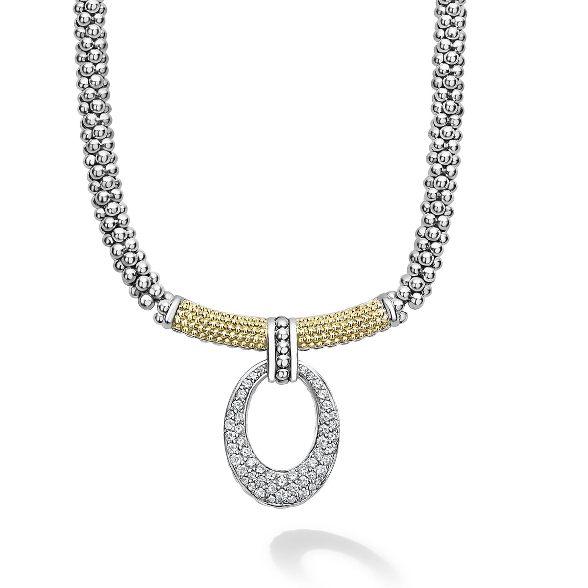 Caviar Lux Diamond Heart Necklace – LAGOS