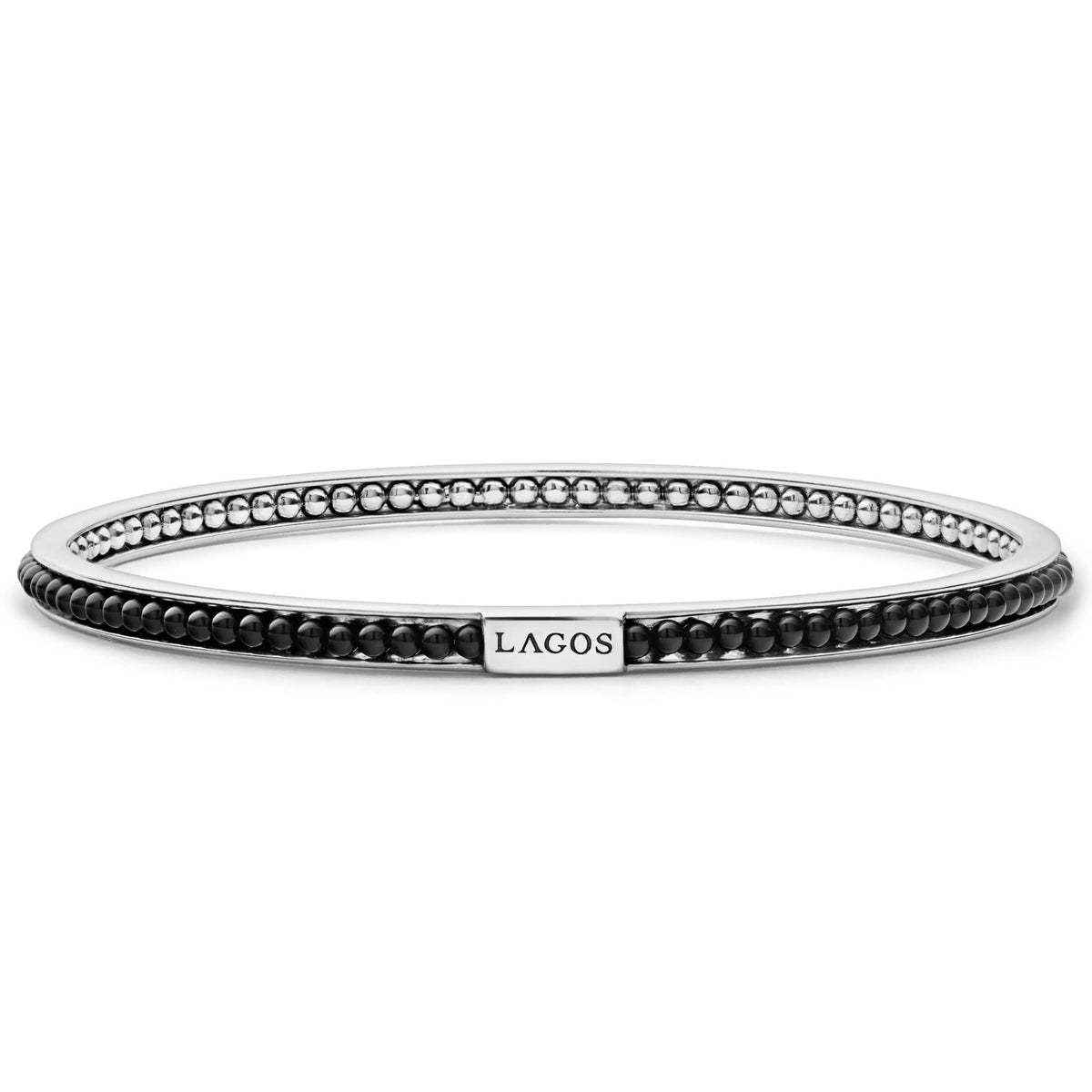 Caviar Icon Onyx Bangle | LAGOS Jewelry