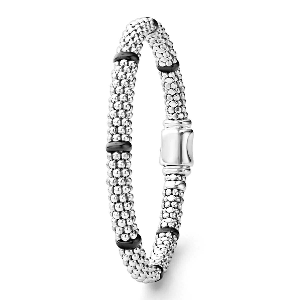 CHIEKO + caviar bangle † silver - institutoates.com.br