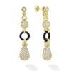 Studio 18K Gold Diamond Pave Drop Earrings