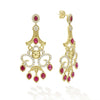 Studio 18K Gold Ruby and Diamond Chandelier Earrings