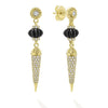 Studio 18K Diamond and Black Agate Drop Earrings