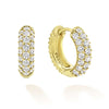 Studio 18K Gold Diamond Huggie Earrings