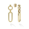 Signature Caviar 18K Gold Link Drop Earrings