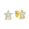 Studio 18K Gold Star Diamond Stud Earrings