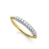 Studio 18K Caviar Gold Pave Diamond Stacking Ring