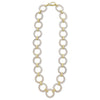 Studio 18K Gold and Ceramic Circle Link Necklace