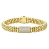 Caviar Gold 18K Gold Diamond Bracelet | 9mm