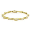 18K gold and diamonds form this luxe link wave bracelet. LAGOS diamonds are the highest quality natural stones.