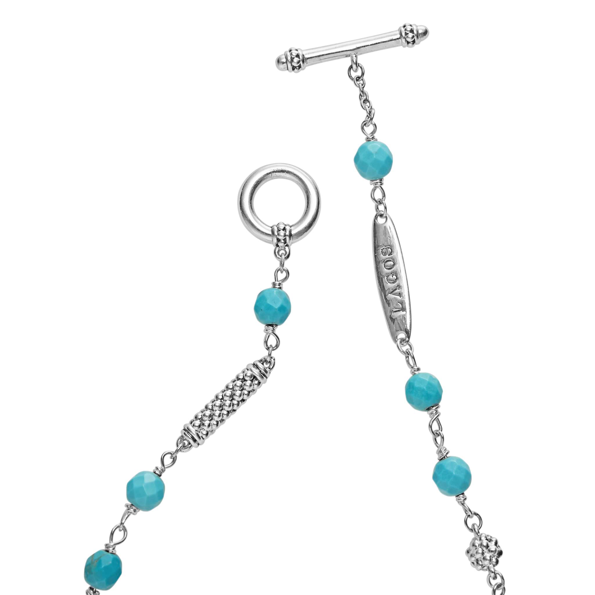 Lagos Caviar Icon Beaded Turquoise Toggle Bracelet