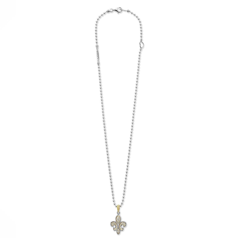 Diamond fleur de lis on sale necklace