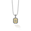 Signature Caviar Octagon Diamond B Initial Charm Necklace