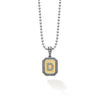 Signature Caviar Octagon Diamond D Initial Charm Necklace