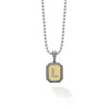 Signature Caviar Octagon Diamond L Initial Charm Necklace