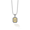 Signature Caviar Octagon Diamond X Initial Charm Necklace