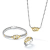 Signature Caviar Two-Tone Interlocking Diamond Trio Gift Set