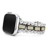 Studio 18K Gold and Black Ceramic Full Diamond Watch Bracelet - 38-42mm