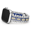 Studio 18K Smart Caviar Blue Ceramic Full Diamond Watch Band 28-45mm