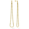 Signature Caviar Long 18K Gold Superfine Caviar Tear Drop Earrings