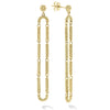 Signature Caviar Long 18K Gold Superfine Caviar Drop Earrings