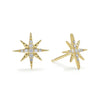 Diamonds and 18k gold form these star motif stud earrings. LAGOS diamonds are the highest quality natural stones.