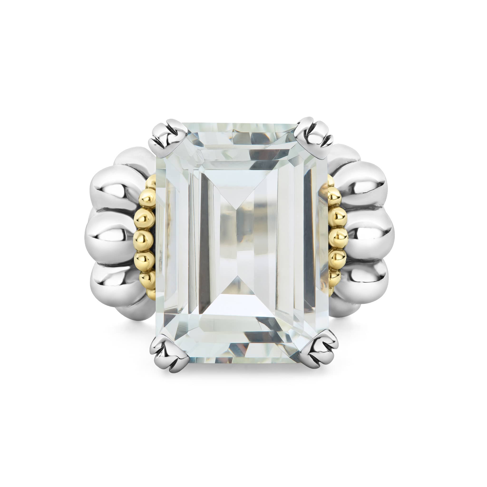 Glacier Large Emerald-Cut White Topaz Ring – LAGOS