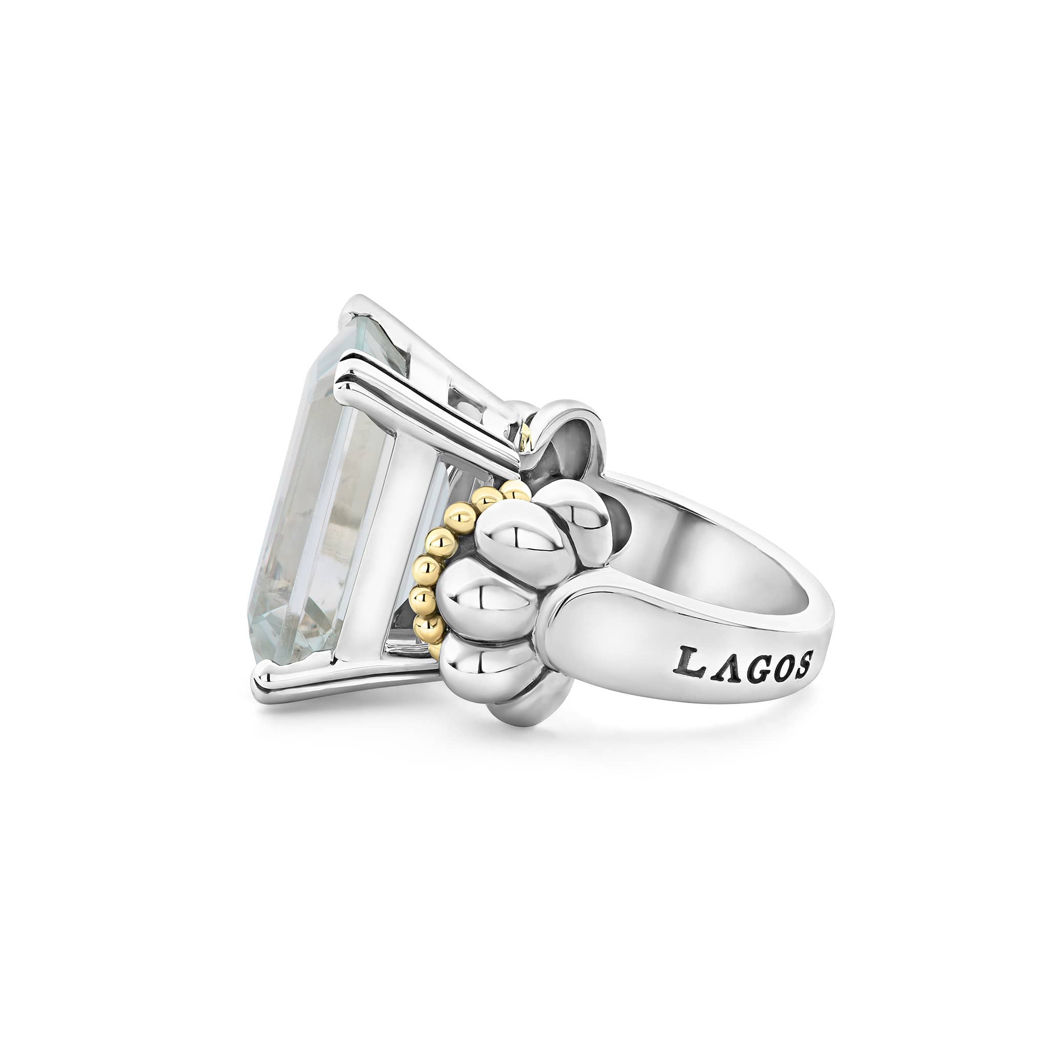 Glacier Large Emerald-Cut White Topaz Ring – LAGOS