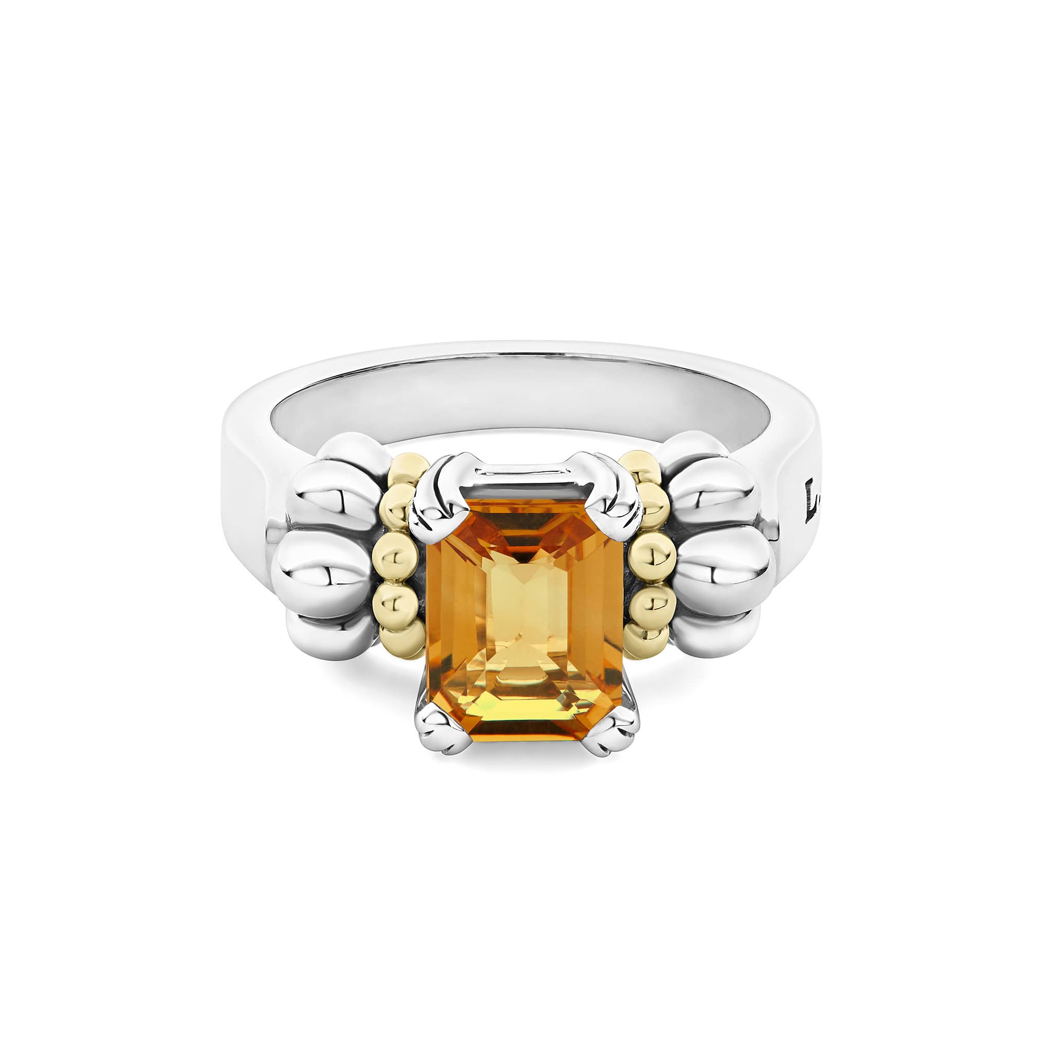 Glacier Small Emerald-Cut Citrine Ring – LAGOS