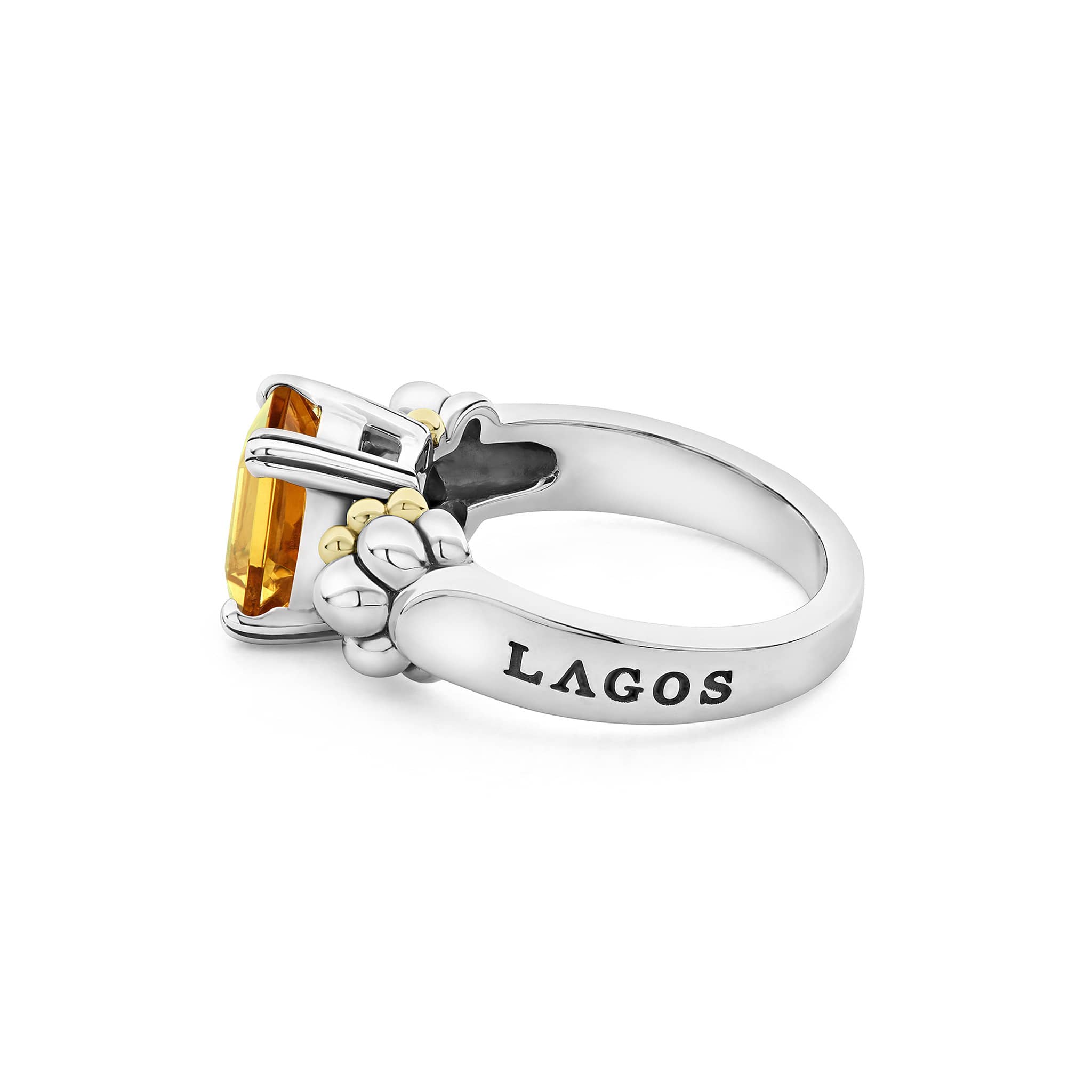 Glacier Small Emerald-Cut Citrine Ring – LAGOS