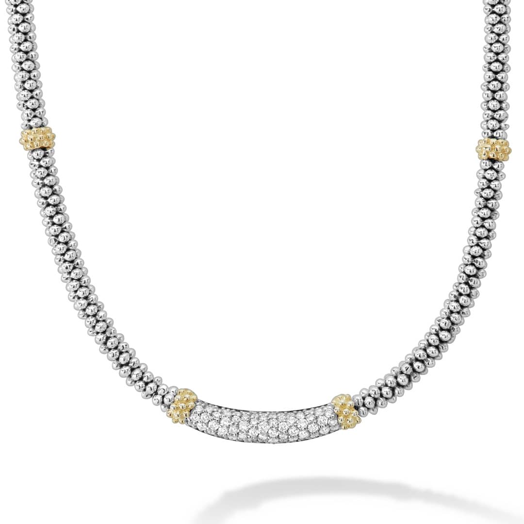 Caviar Lux Diamond Heart Necklace – LAGOS