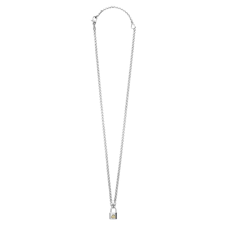 Lagos Beloved Large Lock Two-Tone Pendant Necklace