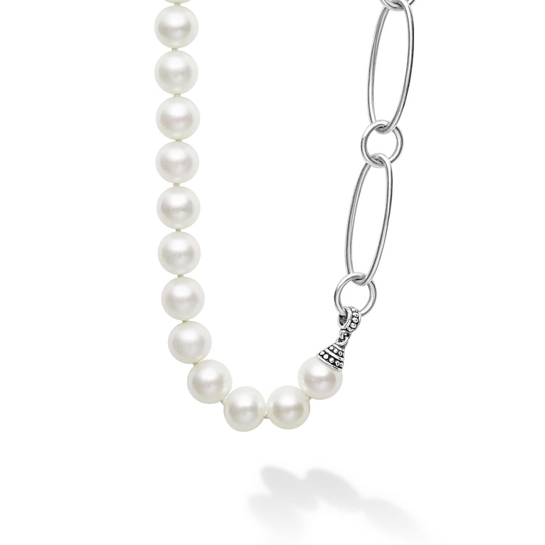 Luna Pearl Link Necklace – LAGOS
