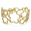 Caviar Gold 18K Gold Floral Link Bracelet