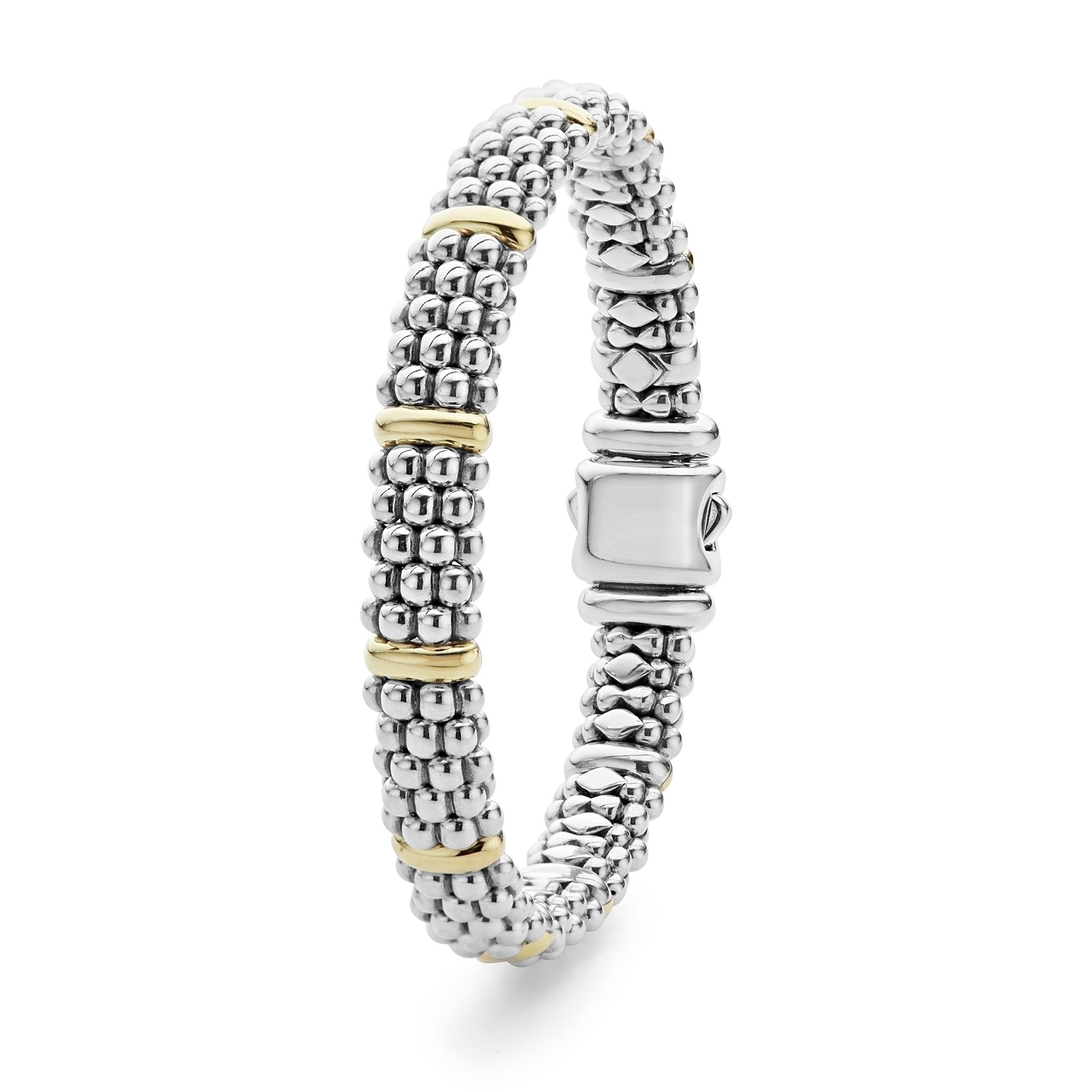 LAGOS Signature Caviar Two Tone Link Bracelet 001-610-06573, Hingham  Jewelers