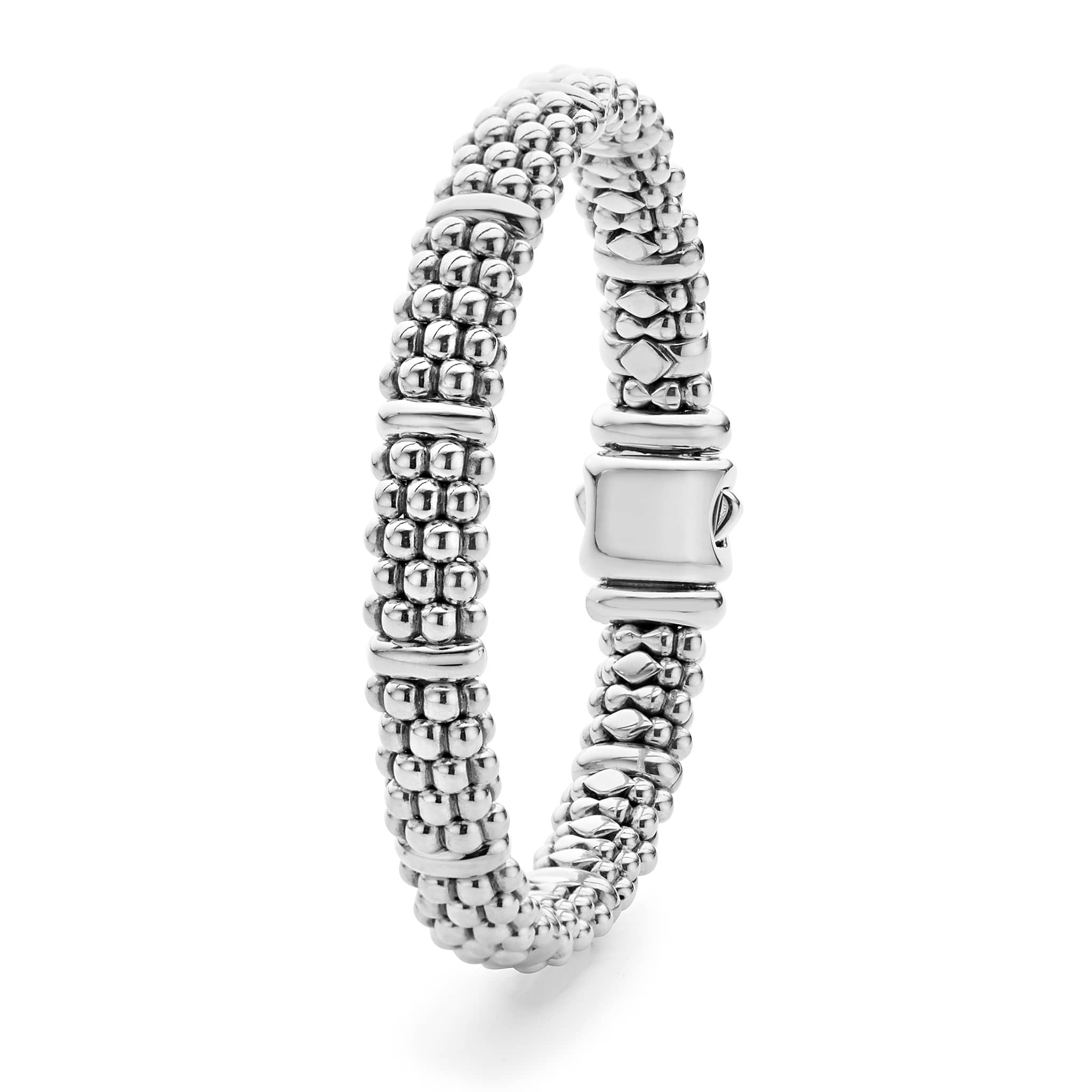 9mm Silver Station Caviar Bracelet | Signature Caviar | LAGOS Jewelry