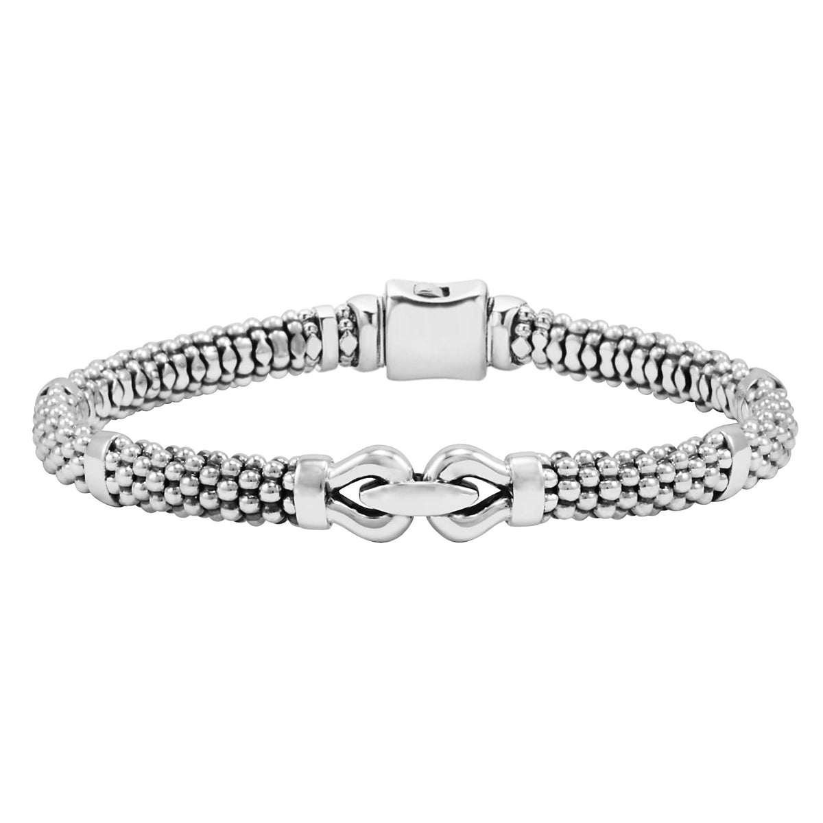 Derby Silver Caviar Buckle Bracelet | 6mm – LAGOS