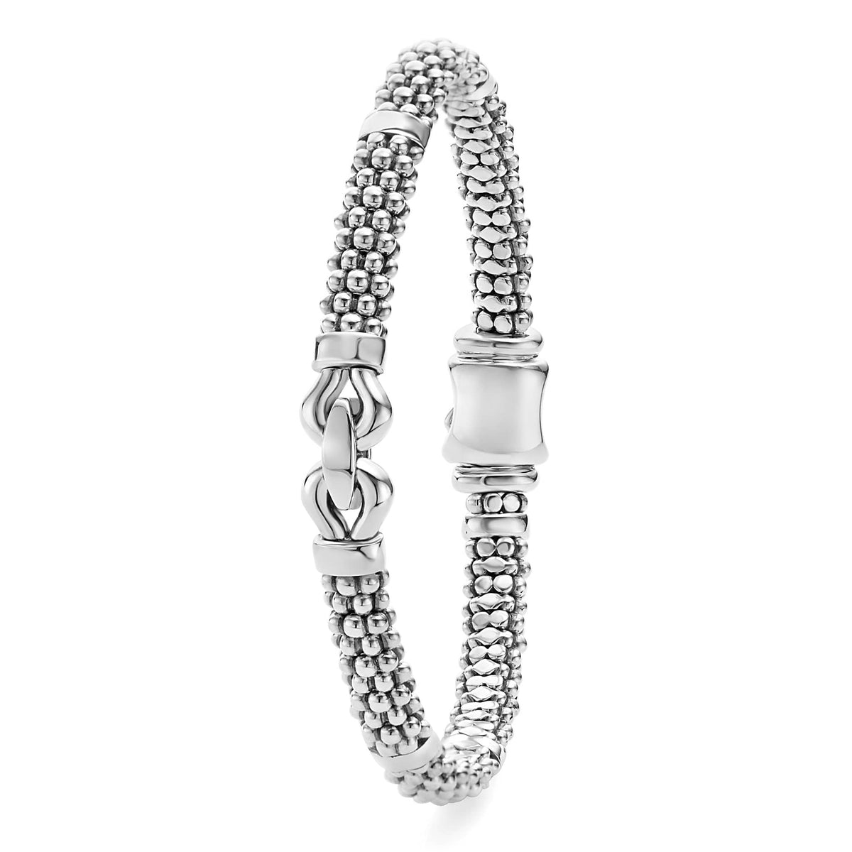 Derby Silver Caviar Buckle Bracelet | 6mm – LAGOS