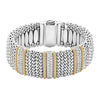 Caviar Lux Three Station Diamond Caviar Bracelet | 23mm