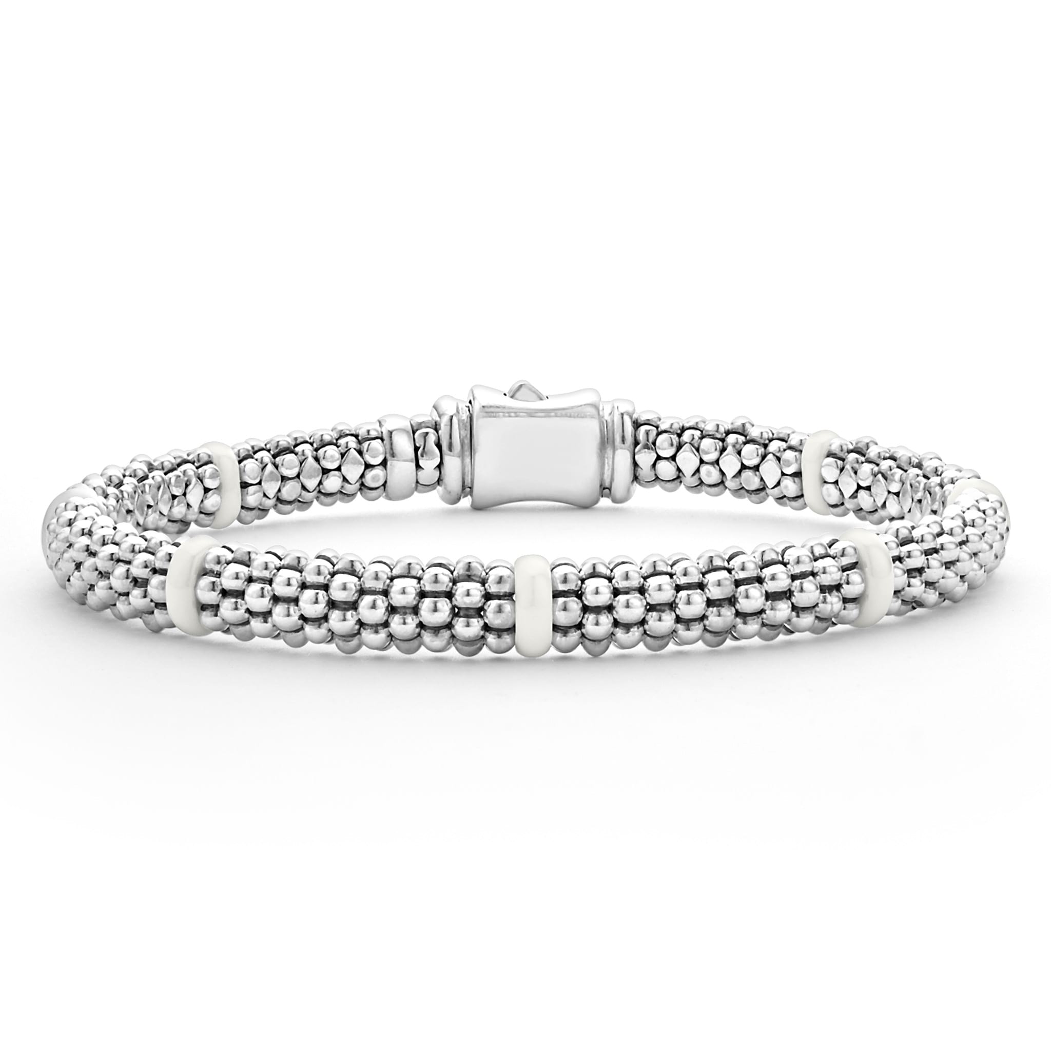 White Caviar Ceramic Station Caviar Bracelet | 6mm – LAGOS