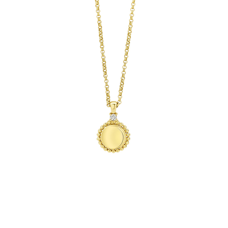 Gold Diamond Pendant Necklace | Caviar Gold | LAGOS Jewelry