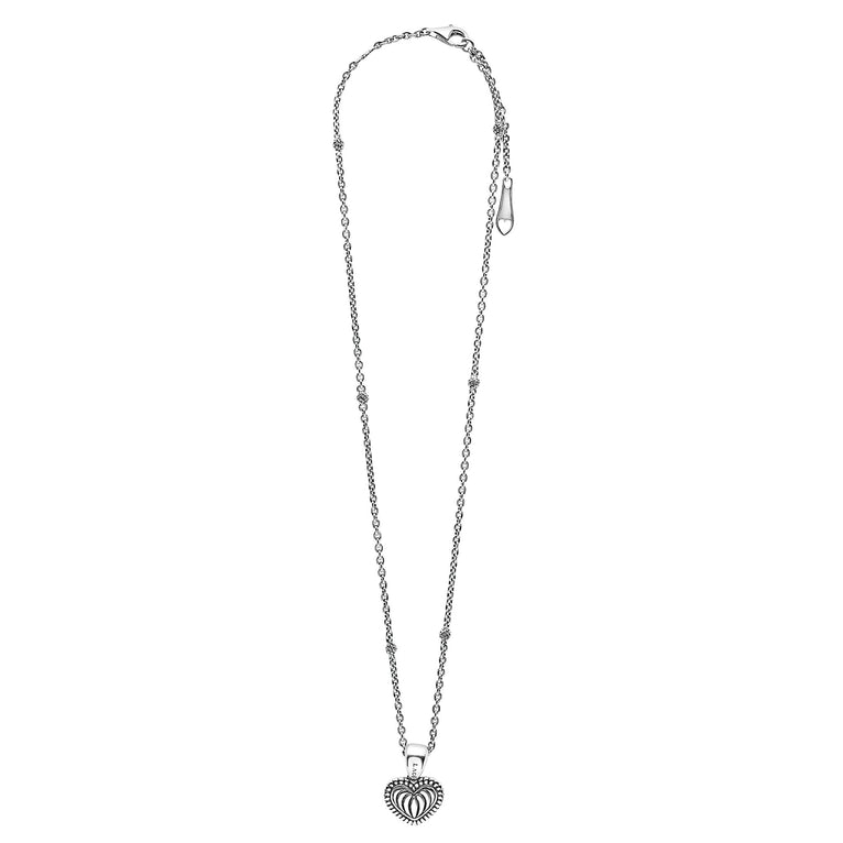 Elegant Gucci Silver Butterfly and Heart Necklace