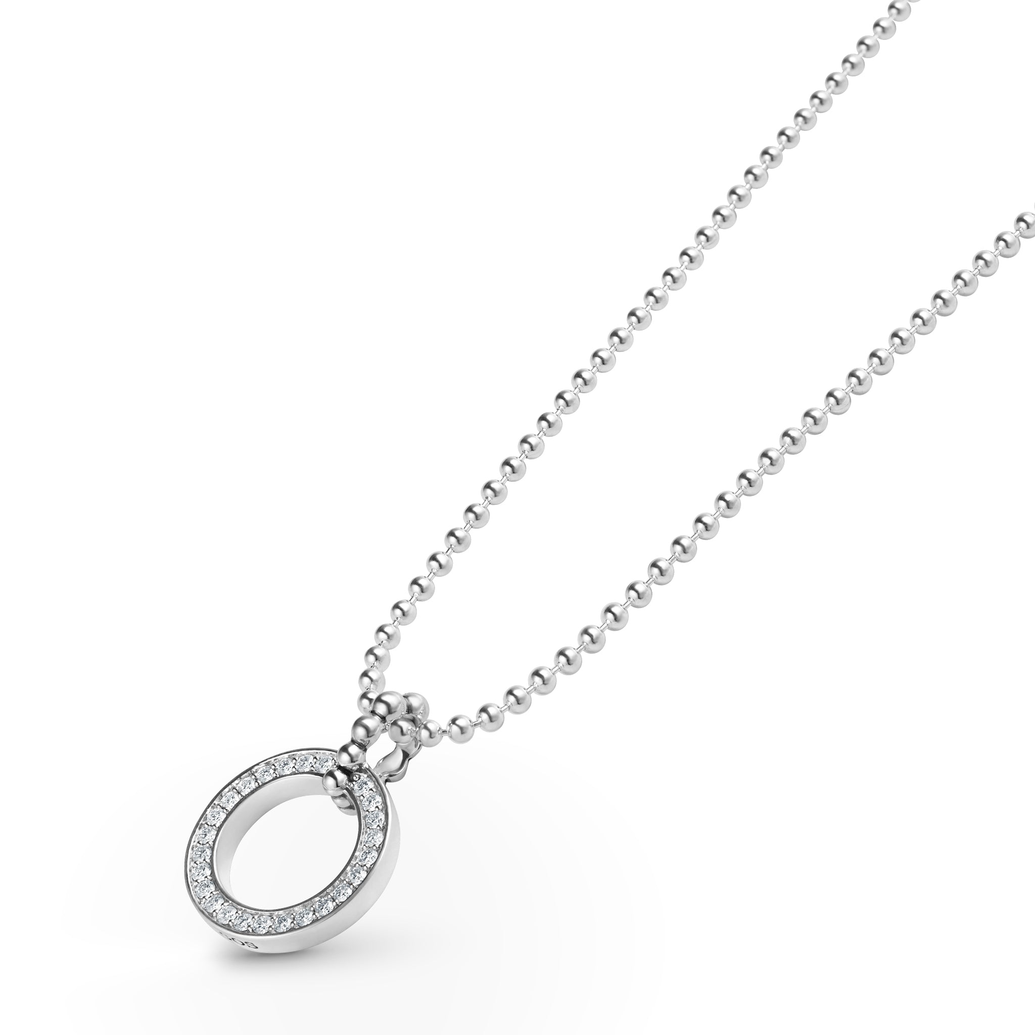 Lagos Sterling Silver Caviar Spark Key Diamond Pendant Necklace – Jack  Lewis Jewelers