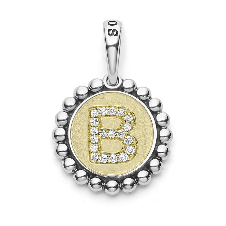 Amazon.com: Initial Pendants Dainty 14k Rose Gold Diamond Letter B Necklace,  16