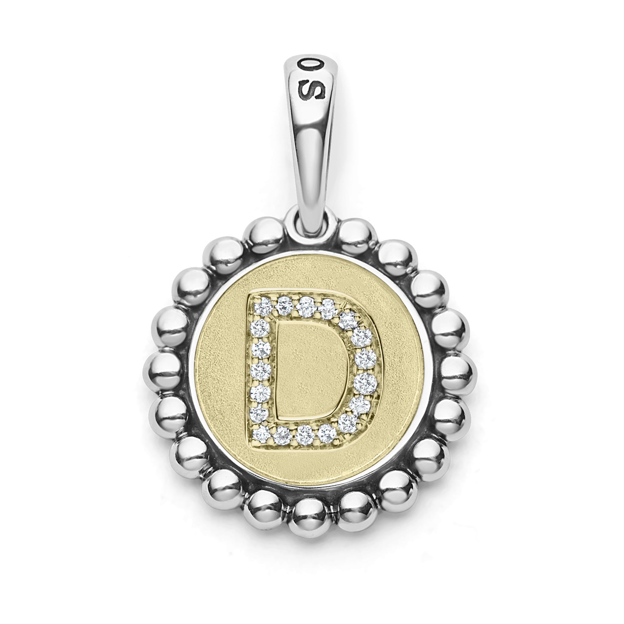 Signature Caviar Diamond D Initial Charm