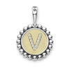 Signature Caviar Diamond V Initial Charm