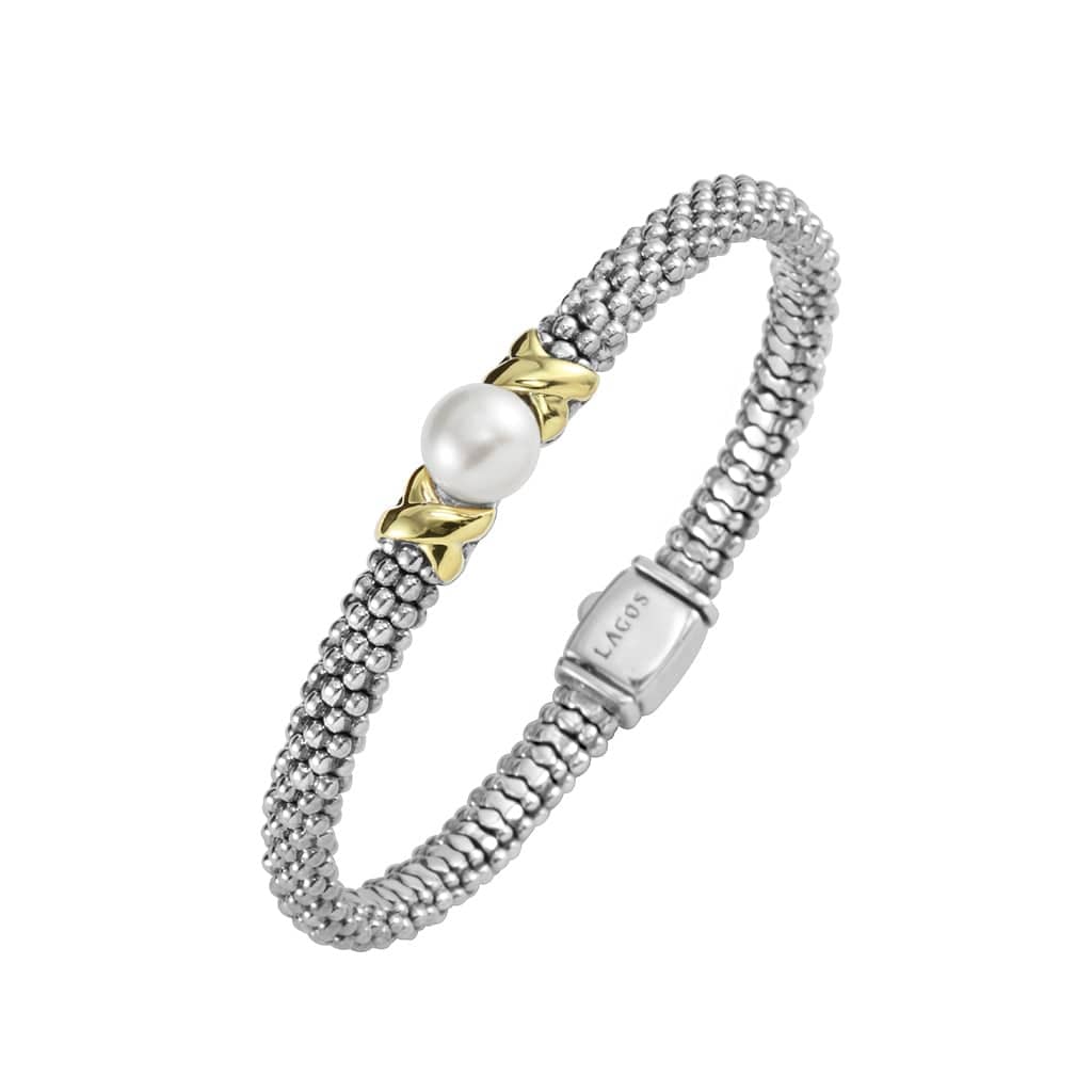 LAGOS Signature Caviar Two Tone Link Bracelet 001-610-06573, Hingham  Jewelers