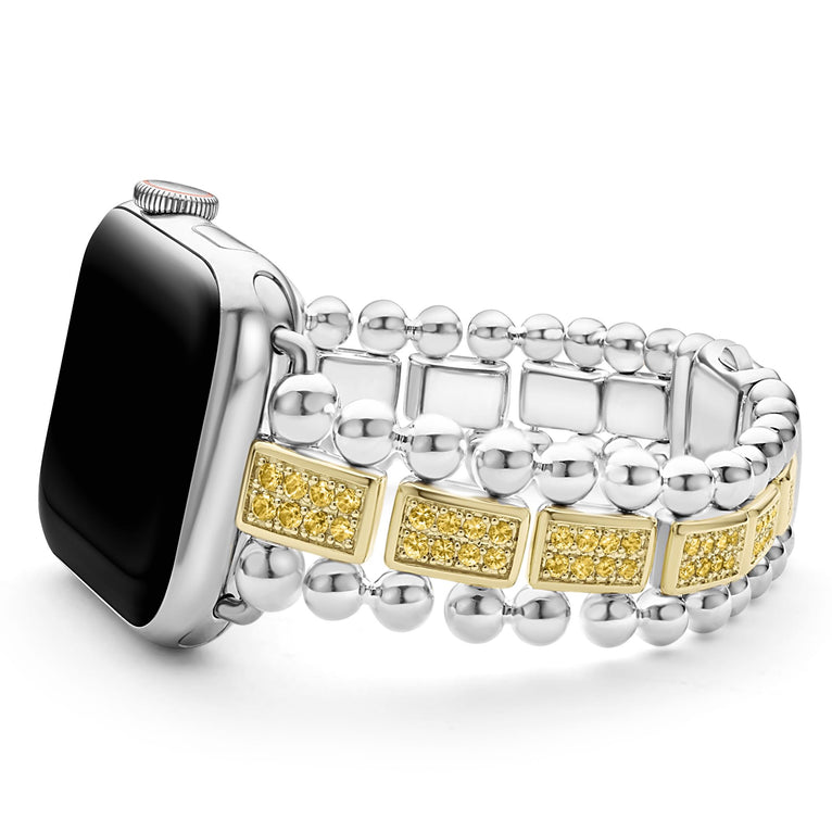 Smart Caviar 18K Gold and Sterling Silver Yellow Sapphire